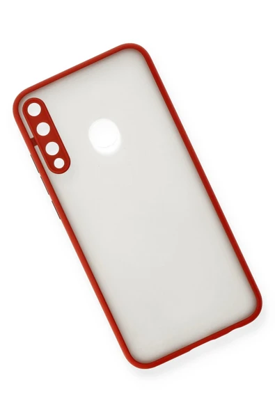 Huawei P40 Lite E Kılıf Montreal Silikon Kapak - Kırmızı - Resim 3