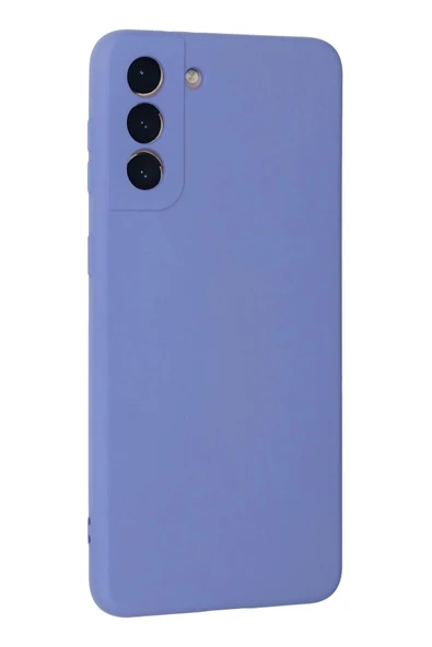 Samsung Galaxy S21 Plus Kılıf Nano içi Kadife Silikon - Lila - Resim 3