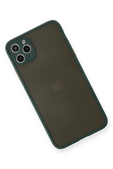 iPhone 11 Pro Max Kılıf Montreal Silikon Kapak - Yeşil - Resim 3