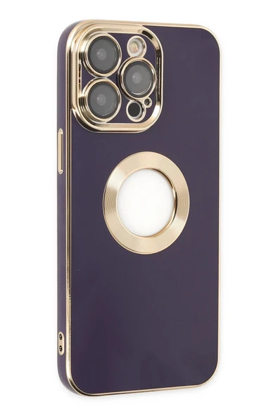 iPhone 13 Pro Max Kılıf Store Silikon - Derin Mor - Resim 5