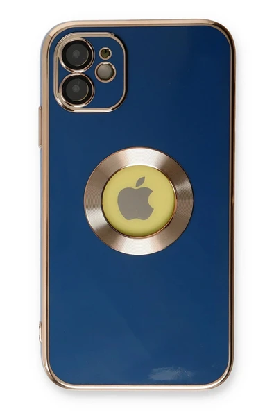 iPhone 12 Kılıf Store Silikon - Mavi - Resim 4