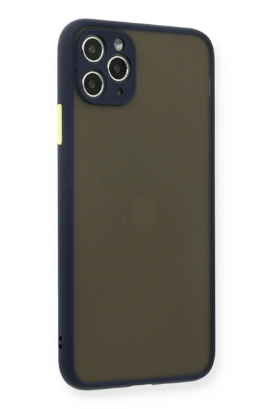 iPhone 11 Pro Max Kılıf Montreal Silikon Kapak - Lacivert - Resim 2