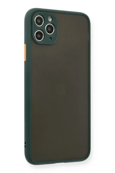 iPhone 11 Pro Max Kılıf Montreal Silikon Kapak - Yeşil - Resim 2
