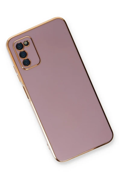 Samsung Galaxy A03S Kılıf Volet Silikon - Mor - Resim 2