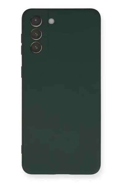 Samsung Galaxy S21 Plus Kılıf Nano içi Kadife Silikon - Koyu Yeşil ürün görseli