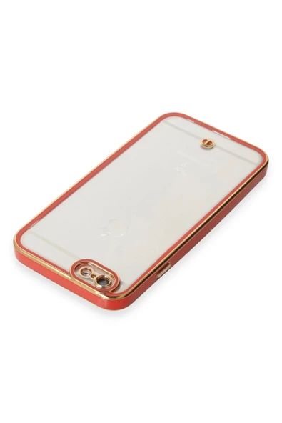 iPhone 6 Kılıf Liva Lens Silikon - Kırmızı - Resim 3