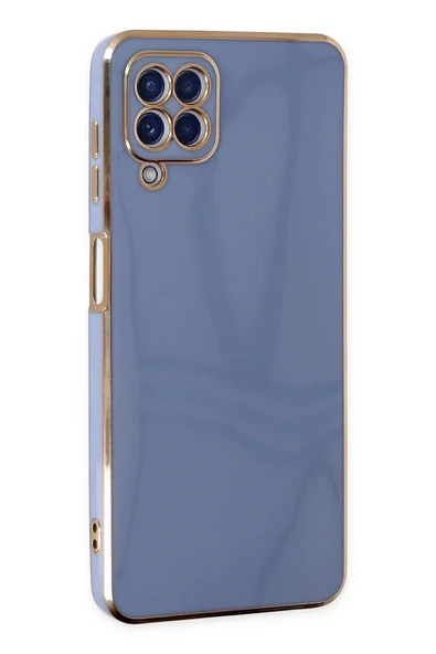 Samsung Galaxy A12 Kılıf Volet Silikon - Mavi ürün görseli