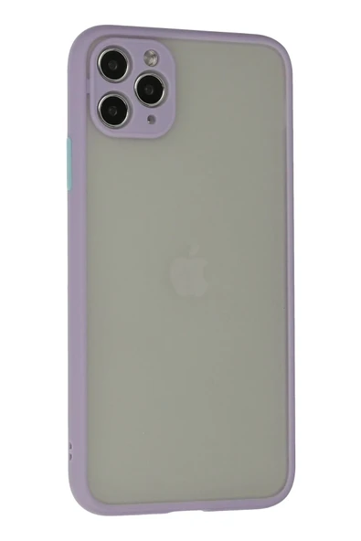 iPhone 12 Pro Kılıf Montreal Silikon Kapak - Mor - Resim 2