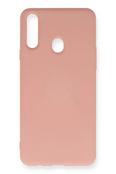 Samsung Galaxy A20S Kılıf Nano içi Kadife Silikon - Pudra ürün görseli
