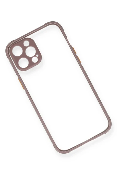 iPhone 12 Kılıf Miami Şeffaf Silikon - Açık Mor - Resim 3