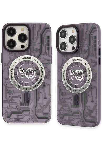 iPhone 14 Pro Max Kılıf Apollo Magneticsafe Desenli Kapak - Apollo Mor - 5 ürün görseli