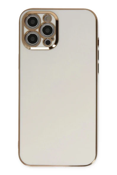 iPhone 12 Pro Max Kılıf Volet Silikon - Beyaz - Resim 2