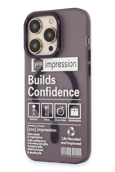 iPhone 14 Pro Kılıf Apollo Magneticsafe Desenli Kapak - Apollo Mor - 6 - Resim 2