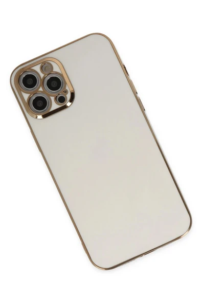 iPhone 12 Pro Max Kılıf Volet Silikon - Beyaz - Resim 3