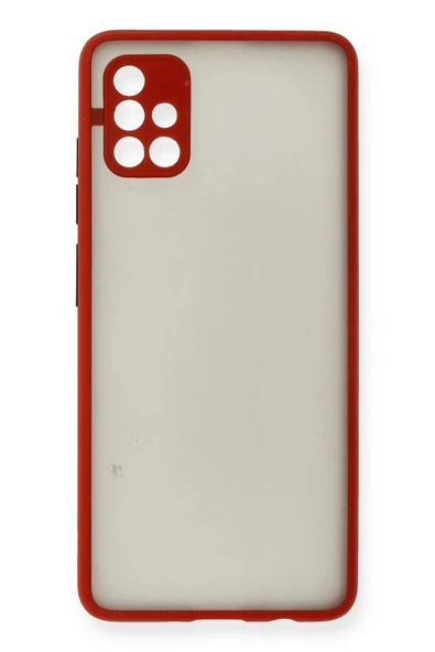 Samsung Galaxy A51 Kılıf Montreal Silikon Kapak - Kırmızı - Resim 3