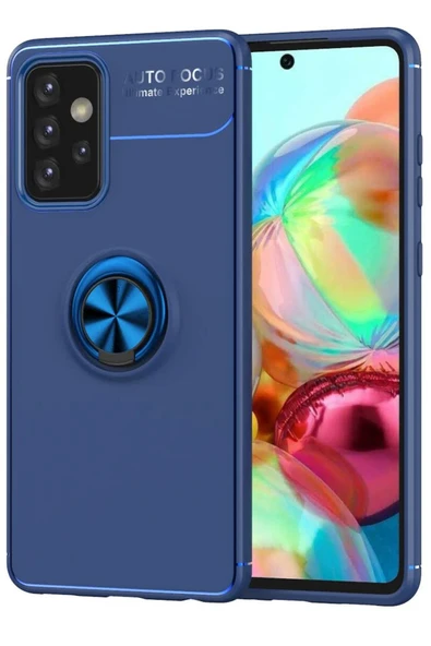 Samsung Galaxy A72 Kılıf Range Yüzüklü Silikon - Mavi ürün görseli