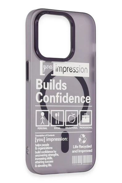 iPhone 14 Pro Kılıf Apollo Magneticsafe Desenli Kapak - Apollo Mor - 6 - Resim 4