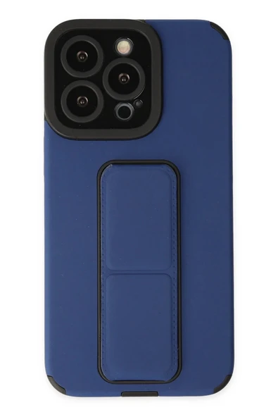 iPhone 13 Pro Kılıf Mega Standlı Silikon - Mavi ürün görseli