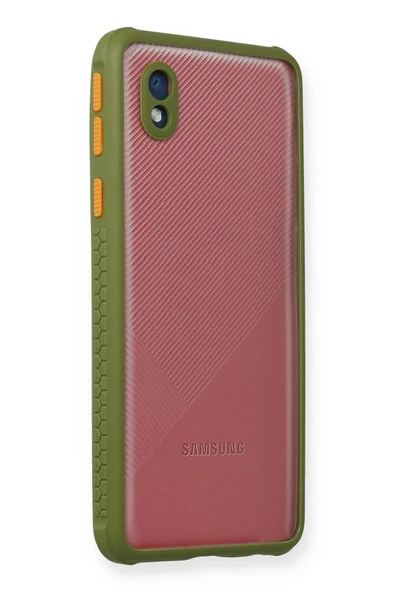 Samsung Galaxy A01 Core Kılıf Miami Şeffaf Silikon - Yeşil ürün görseli