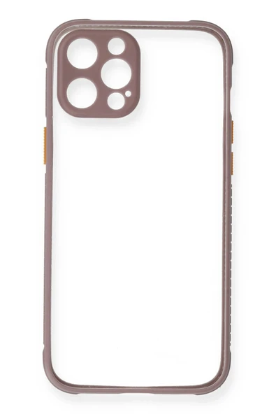 iPhone 12 Kılıf Miami Şeffaf Silikon - Açık Mor - Resim 2