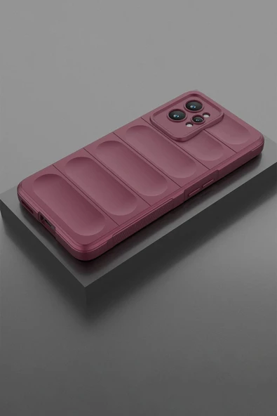Realme GT2 Pro 5G Kılıf Optimum Silikon - Bordo - Resim 2
