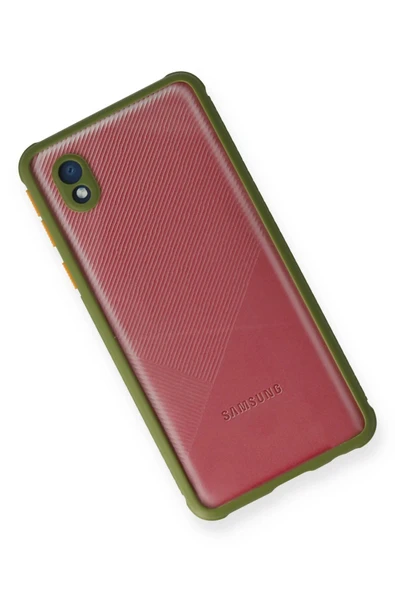 Samsung Galaxy A01 Core Kılıf Miami Şeffaf Silikon - Yeşil - Resim 3