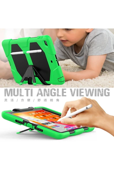 iPad 10.2 (7.nesil) Kılıf Griffin Tablet Kapak - Yeşil - Resim 5
