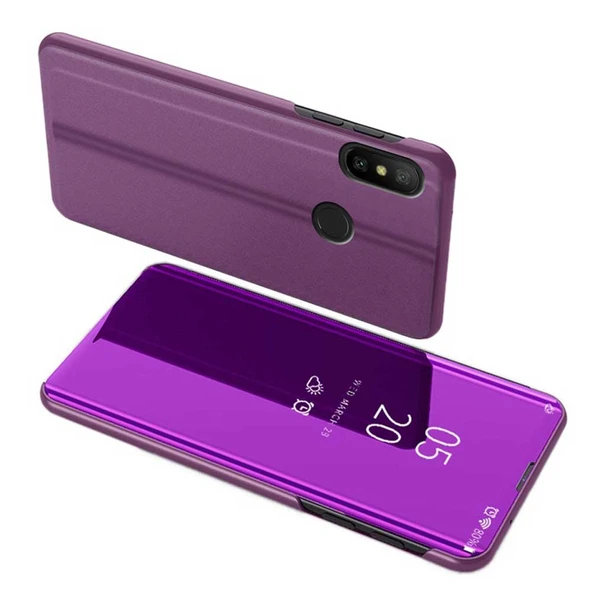 Xiaomi Redmi Note 7 Pro Uyumlu Aynalı Kapaklı Lüx Kılıf - Resim 3