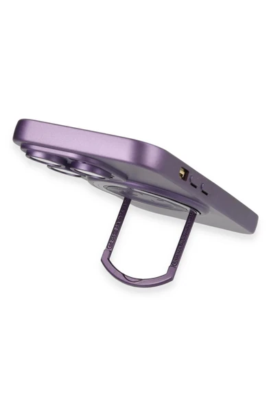 iPhone 13 Pro Kılıf Lukka Magneticsafe Kapak - Derin Mor - Resim 4