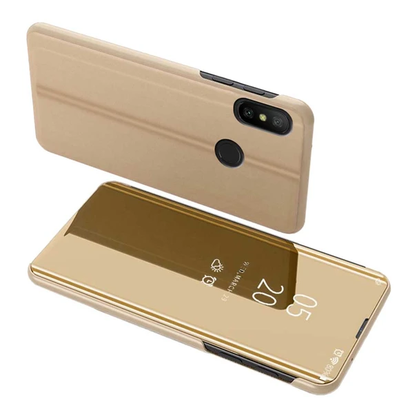 Xiaomi Redmi Note 7 Pro Uyumlu Aynalı Kapaklı Lüx Kılıf - Resim 4