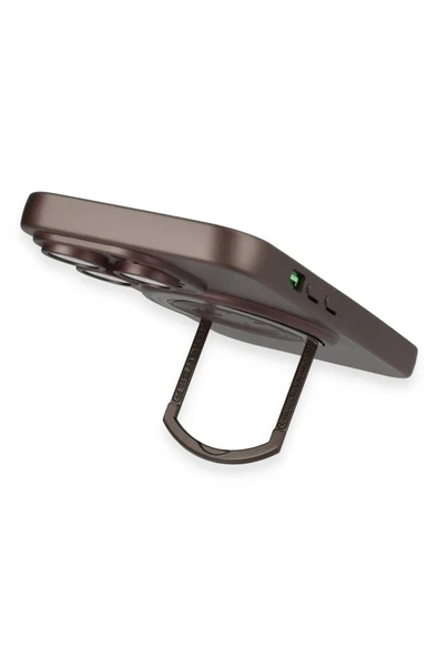 iPhone 14 Pro Kılıf Lukka Magneticsafe Kapak - Kahverengi - Resim 4