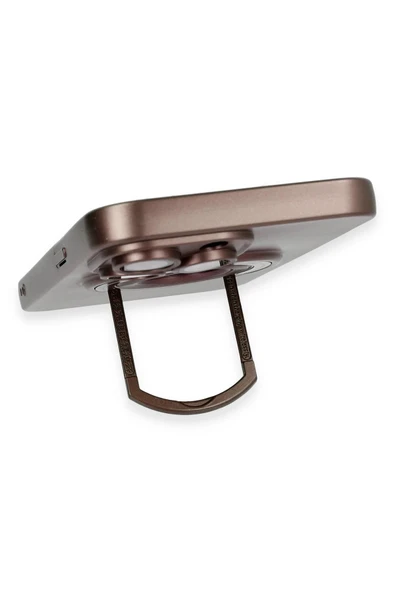 iPhone 13 Pro Max Kılıf Lukka Magneticsafe Kapak - Kahverengi - Resim 4