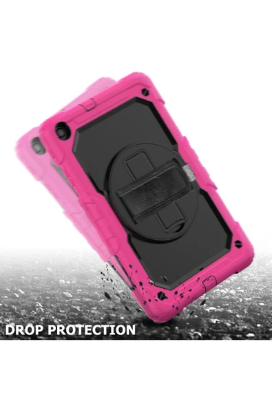 Samsung Galaxy T510 Tab A 10.1 Kılıf Pars Tablet Kapak - Pembe - Resim 3