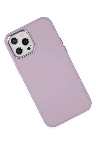 iPhone 12 Pro Max Kılıf Asya Deri Silikon - Lila - Resim 3