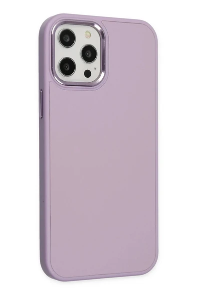 iPhone 12 Pro Max Kılıf Asya Deri Silikon - Lila - Resim 2