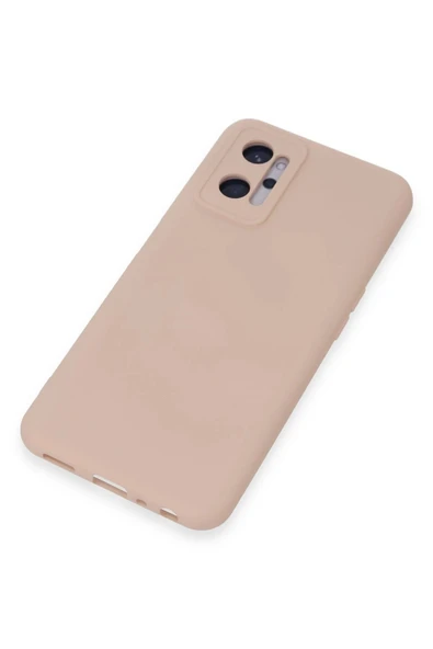 Realme 9i 4G Kılıf Nano içi Kadife Silikon - Pudra - Resim 4