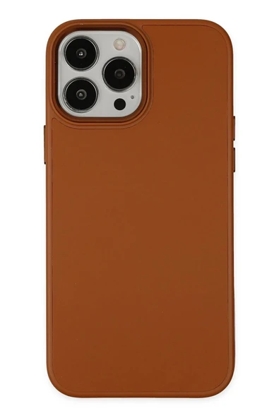 iPhone 13 Pro Kılıf Asya Deri Silikon - Kahverengi ürün görseli