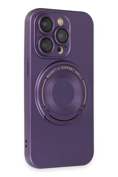 iPhone 13 Pro Kılıf Lukka Magneticsafe Kapak - Derin Mor - Resim 2