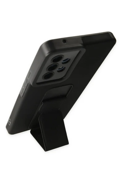 Samsung Galaxy A53 5G Kılıf Mega Standlı Silikon - Siyah - Resim 3