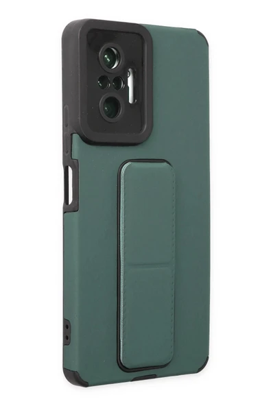 Xiaomi Redmi Note 10 Pro Kılıf Mega Standlı Silikon - Yeşil - Resim 2