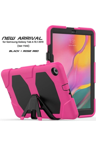 Samsung Galaxy T510 Tab A 10.1 Kılıf Griffin Tablet Kapak - Pembe - Resim 2