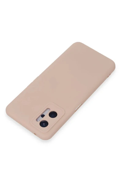 Realme 9i 4G Kılıf Nano içi Kadife Silikon - Pudra - Resim 3