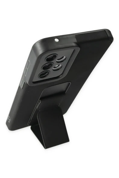 Samsung Galaxy A33 5G Kılıf Mega Standlı Silikon - Siyah - Resim 3