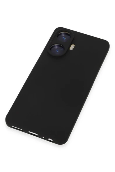 Realme C55 Kılıf Nano içi Kadife Silikon - Siyah - Resim 3