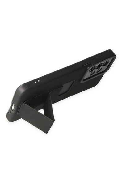 Samsung Galaxy A33 5G Kılıf Mega Standlı Silikon - Siyah - Resim 4