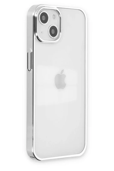 iPhone 14 Plus Kılıf Element Silikon - Gümüş - Resim 2