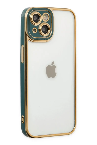 iPhone 14 Plus Kılıf Liva Lens Silikon - Yeşil ürün görseli