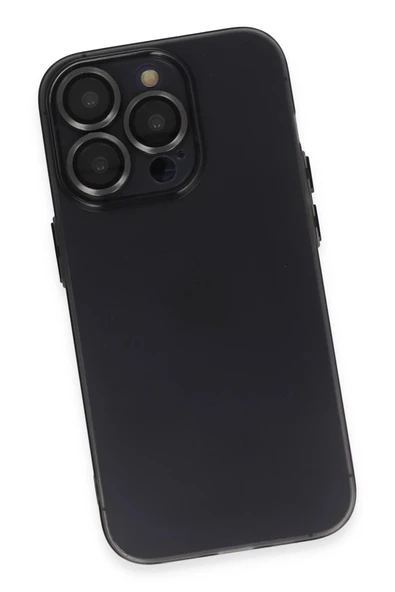 iPhone 13 Pro Max Kılıf Luko Lens Silikon - Siyah - Resim 4