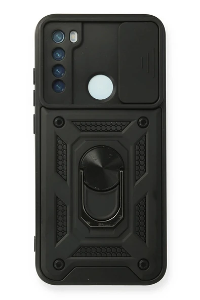 Xiaomi Redmi Note 8 Kılıf Pars Lens Yüzüklü Silikon - Siyah ürün görseli