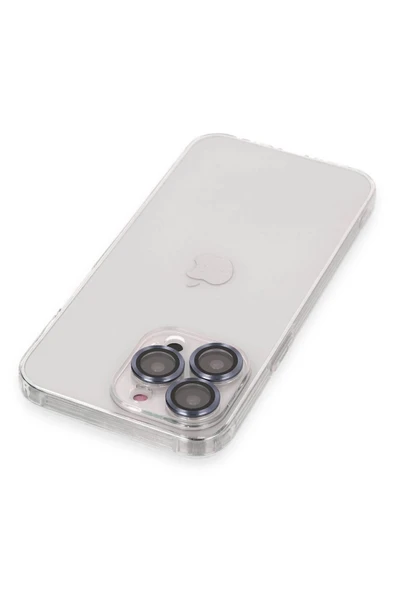 iPhone 13 Pro Max Kılıf Luko Lens Silikon - Sierra Blue - Resim 3
